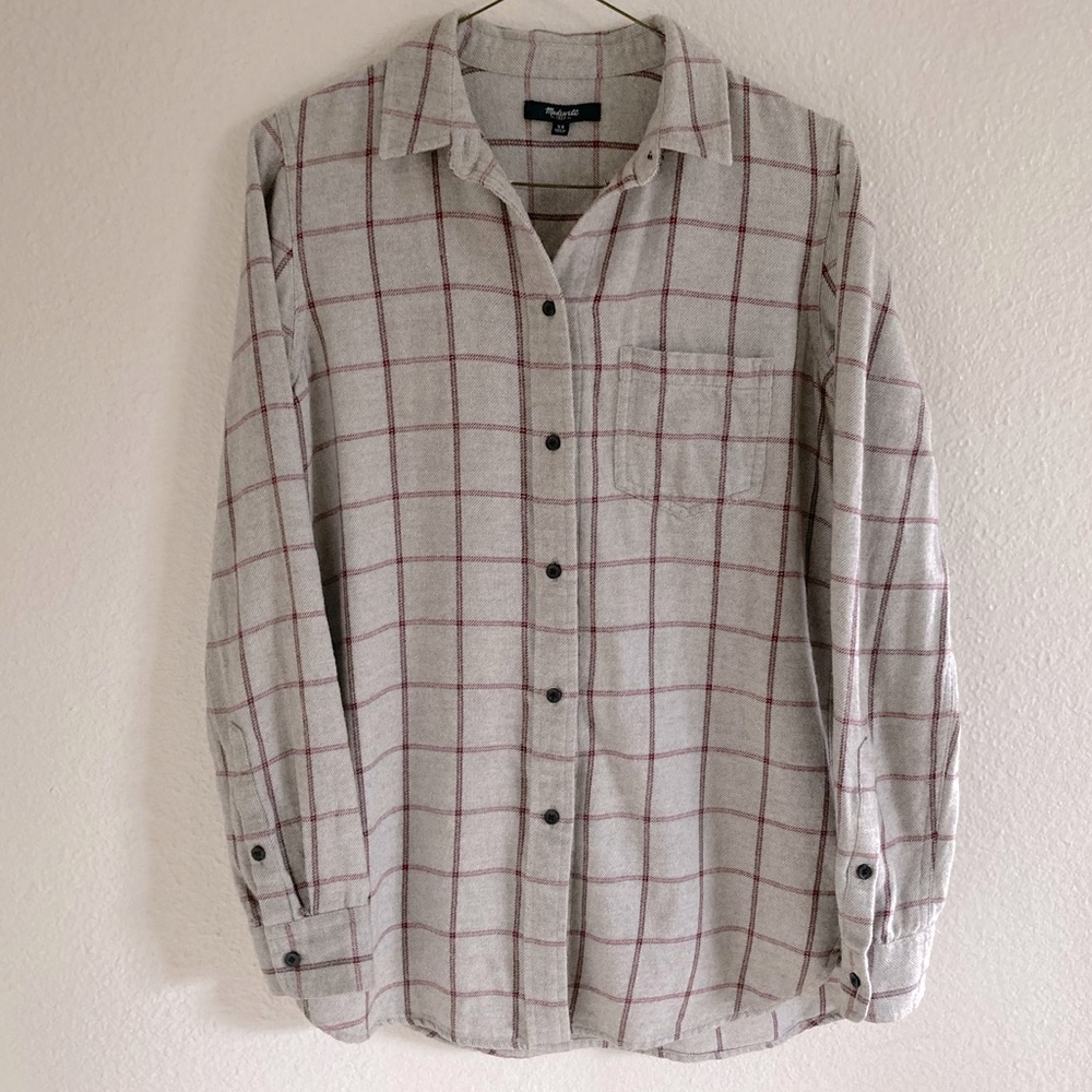 Madewell Plaid Flannel Button Shirt | XS